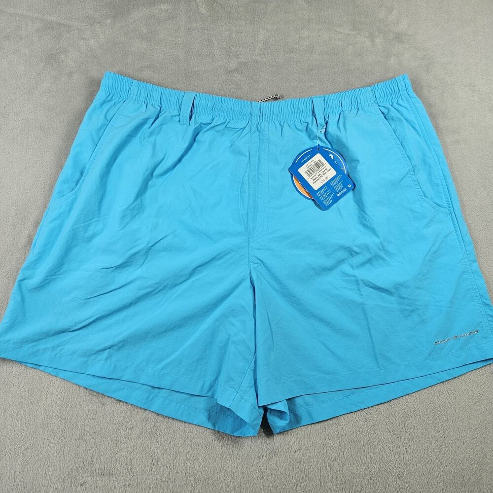Columbia PFG Shorts Mens XXL Backcast 6” Water Short Omni-Shade Drawstring Blue